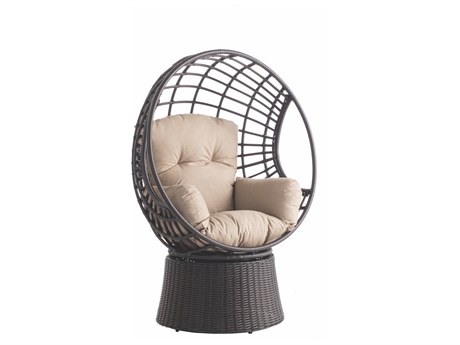 Alfresco Home Nadine Wicker Swivel Patio Lounge Chair