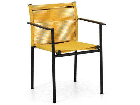Alfresco Home Jakarta Lemon Wicker Patio Dining Chair