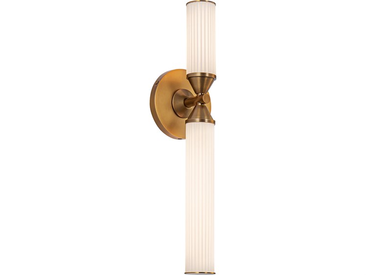 Photos - Chandelier / Lamp Vintage Alora Lighting Edwin Brass Wall Sconce WV348118VBFR