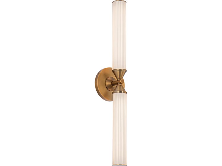 Photos - Chandelier / Lamp Vintage Alora Lighting Edwin Brass Vanity Light WV348222VBFR