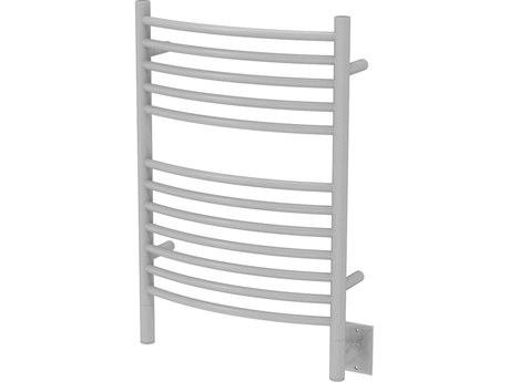 Amba Jeeves White Curved 12-Bar Hardwired Towel Warmer