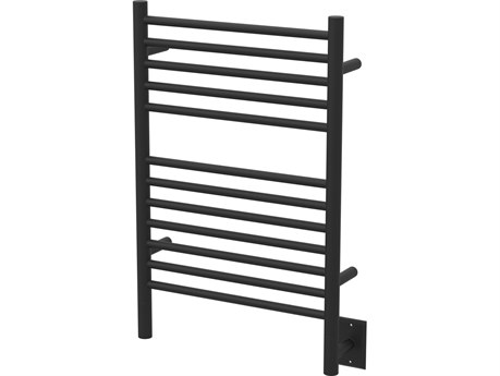 Amba Jeeves Matte Black 32" Straight Heated Towel Rack