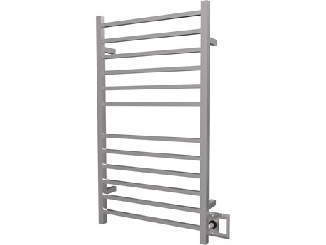 Amba Radiant Brushed Square Hardwired and Plug-In Combo 12-Bar Towel Warmer