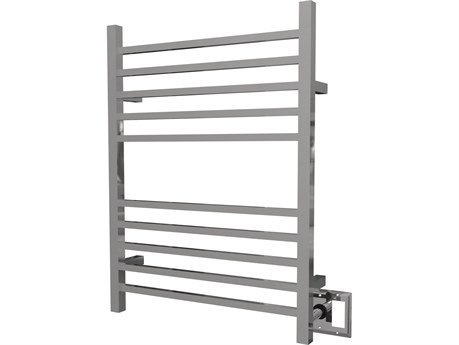 Amba Radiant Polished Stainless Radiant Square Hardwired Heated Towel Rack