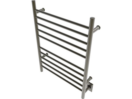 Amba Radiant Brushed Bronze Hardwired and Plug-In Combo Straight 10-Bar Towel Warmer