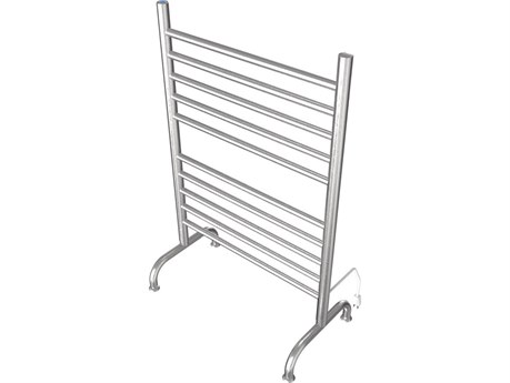 Amba Solo Brushed 24" Freestanding 10-Bar Towel Warmer