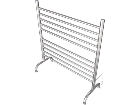 Amba Solo Brushed 33" Freestanding 10-Bar Towel Warmer