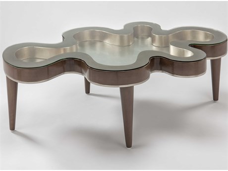 Artmax Glass Champagne Silverleaf Coffee Table