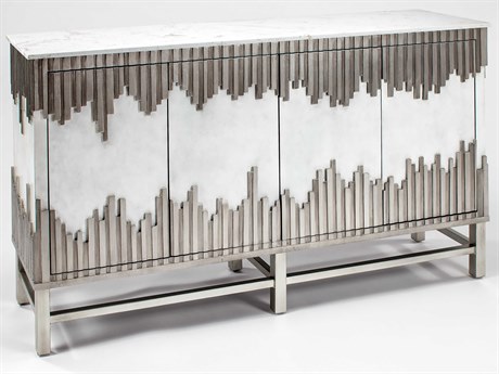 Artmax 64" Aged Silver White Sideboard