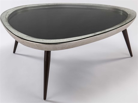 Artmax Glass Black Silver Coffee Table