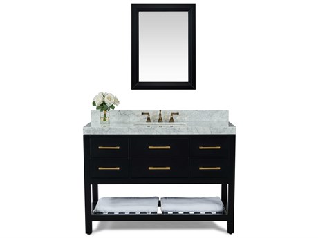 Ancerre Designs Elizabeth Black Onyx 48" Vanity with Mirror