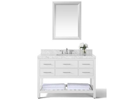 Ancerre Designs Elizabeth White 48" Vanity with Mirror