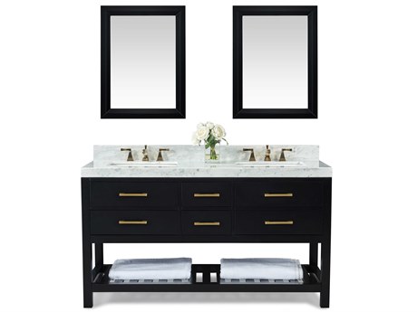 Ancerre Designs Elizabeth Black Onyx 60" Vanity with Mirror