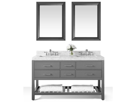 Ancerre Designs Elizabeth Sapphire Gray 60" Vanity with Mirror
