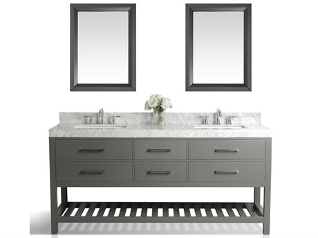 Ancerre Designs Elizabeth Sapphire Gray 72" Vanity with Mirror