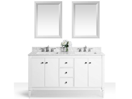 Ancerre Designs Kayleigh White 60" Vanity with Mirror
