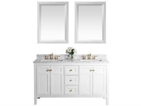 Ancerre Designs Maili White 60" Vanity with Mirror