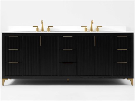 Ancerre Designs Turlington Black Oak 84" Vanity