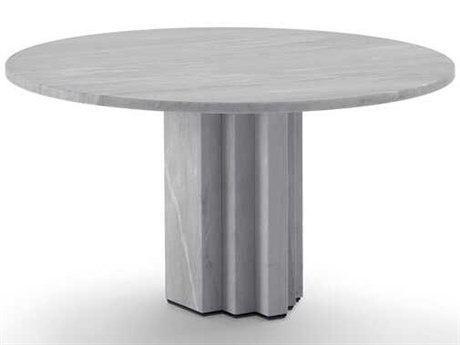 Arflex Scalea Round Bardiglio Marble End Table