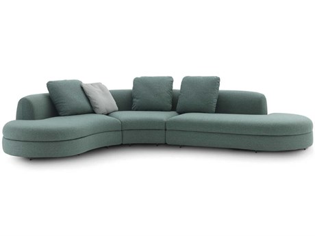 Arflex Edo Green Upholstered Sectional Sofa