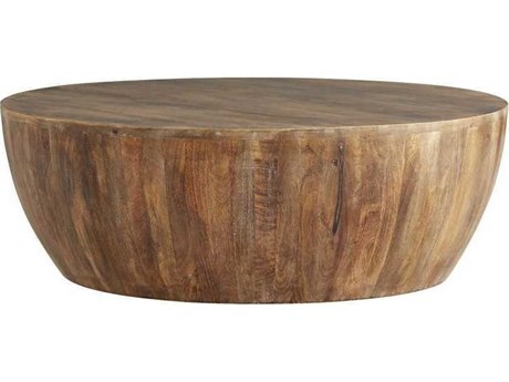 Arteriors Home Jacob Round Wood Washed Tobacco Coffee Table