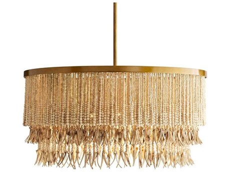 Arteriors Home Baja 3-Light Antique Brass Brown Pendant