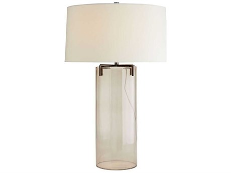 Arteriors Home Dale Smoke Glass Brown Nickel Buffet Lamp