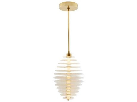 Arteriors Home Penelope 1-Light Antique Brass Clear Pendant