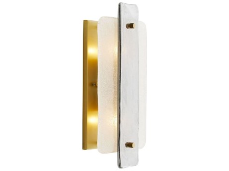 Arteriors Home Uriah 2-Light Smoke Luster Brass Wall Sconce