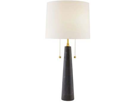 Arteriors Home Sidney Black Marble Antique Brass Buffet Lamp