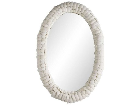 Arteriors Home Lumis White Oval Wall Mirror
