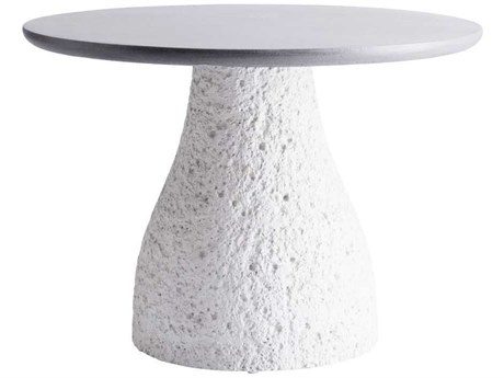 Arteriors Home Ogden Round Stone White End Table