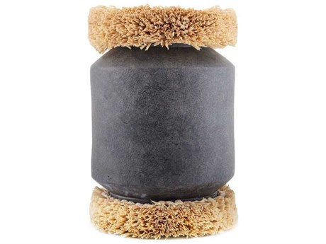 Arteriors Home Raffie Matte Charcoal Vase