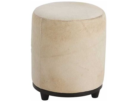 Arteriors Home Wimberley Cream Leather Ottoman