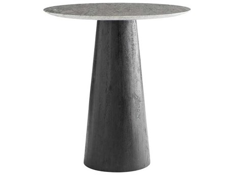 Arteriors Home Theodore Round Marble Ebony End Table