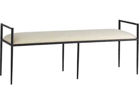 Arteriors Home Barbana Muslin White Upholstered Accent Bench