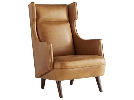 Arteriors Home Budelli Brown Leather Accent Chair
