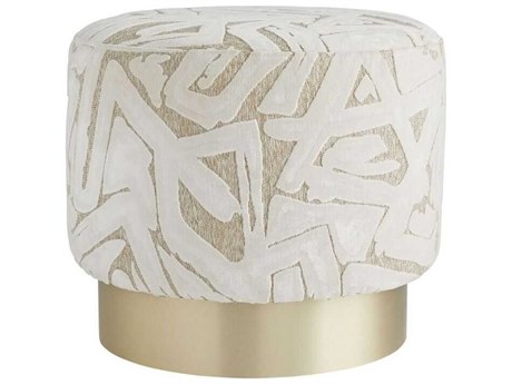 Arteriors Home Avalon Swiss Coffee White Upholstered Ottoman