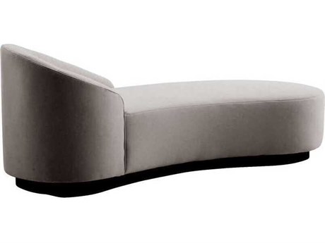 Arteriors Home Turner Sharkskin Grey Ash Velvet Upholstered Chaise