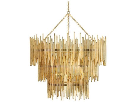 Arteriors Home Prescott 12-Light Gold Leaf Tiered Chandelier