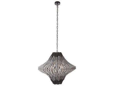 Arteriors Home Paradisa 3-Light Black Gray Ombre Coco Beads Pendant