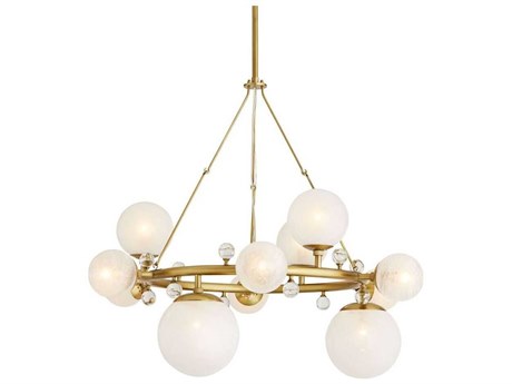 Arteriors Home Troon 12-Light Antique Brass Globe Chandelier