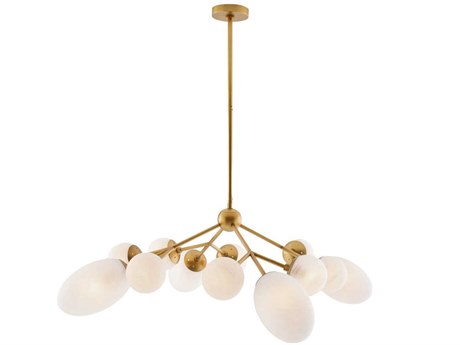 Arteriors Home Panella 12-Light Brushed Brass Chandelier