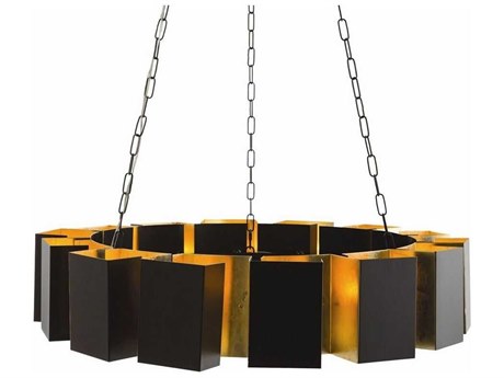 Arteriors Home Vaughn 14-Light Bronze Gold Leaf Round Pendant
