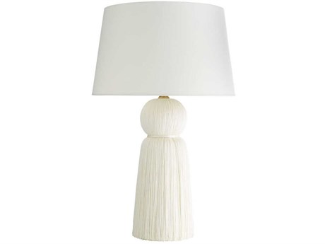 Arteriors Home Tassel Ivory Silk Blend Yarn Off White Buffet Lamp