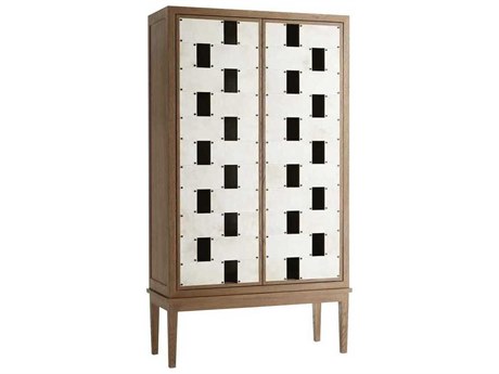 Arteriors Home Salotto Oak Wood Golden Bar Cabinet