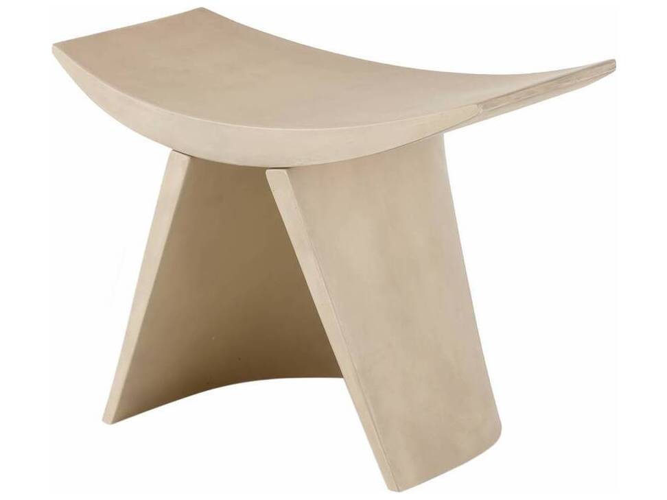 Arteriors Outdoor Enya Stonewashed Concrete Patio Stool