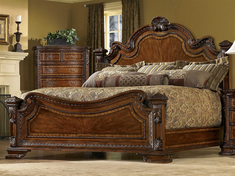 A R T Furniture Old World Estate King Panel Bed