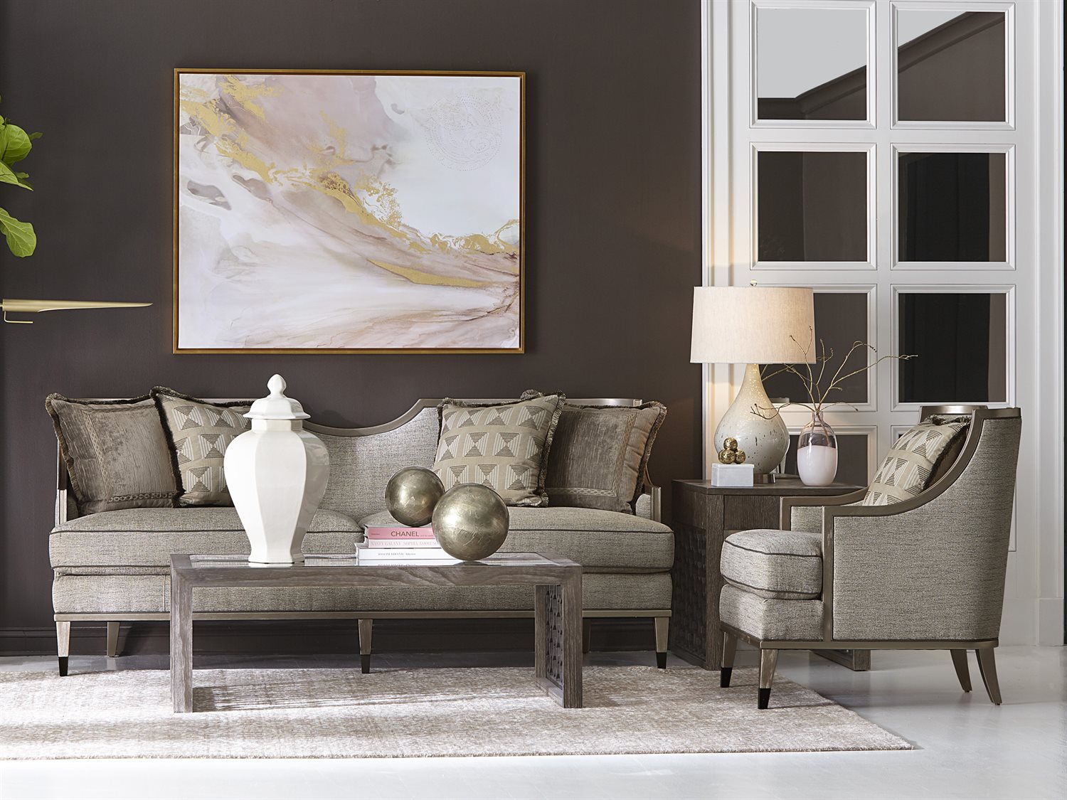 A.R.T. Furniture Harper Rose Accolade Deep Brown Sofa Couch