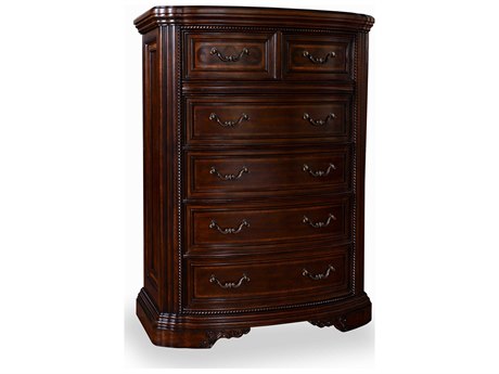 A.R.T. Furniture Valencia 6-Drawers Dark Oak Port Brown Wood Accent Chest